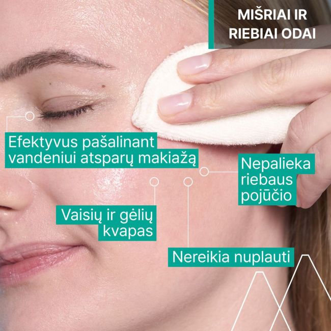 URIAGE EAU THERMALE valomasis micelinis vanduo mišriai, riebiai odai prižiūrėti, 250 ml