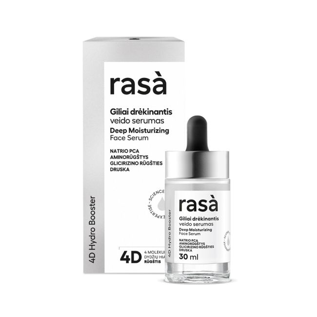 RASA 4D HYDRO BOOSTER giliai drėkinantis veido serumas, 30 ml