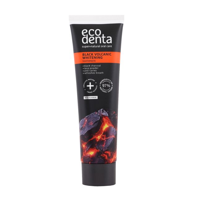 ECODENTA BLACK VOLCANIC WHITENING balinamoji dantų pasta, 100 ml