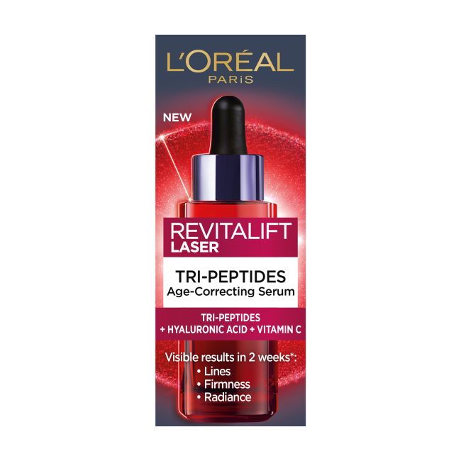 L'OREAL REVITALIFT LASER TRI-PEPTIDES AGE-CORRECTING veido serumas, 30 ml