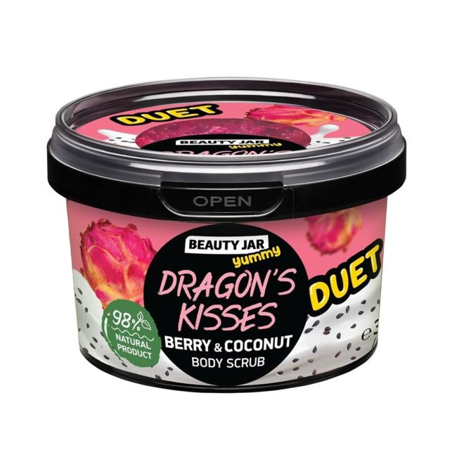 BEAUTY JAR DRAGON'S KISSES kūno šveitiklis, 360 g