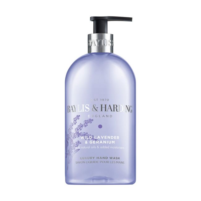 BAYLIS & HARDING WILD LAVENDER & GERANIUM rankų prausiklis, 500 ml