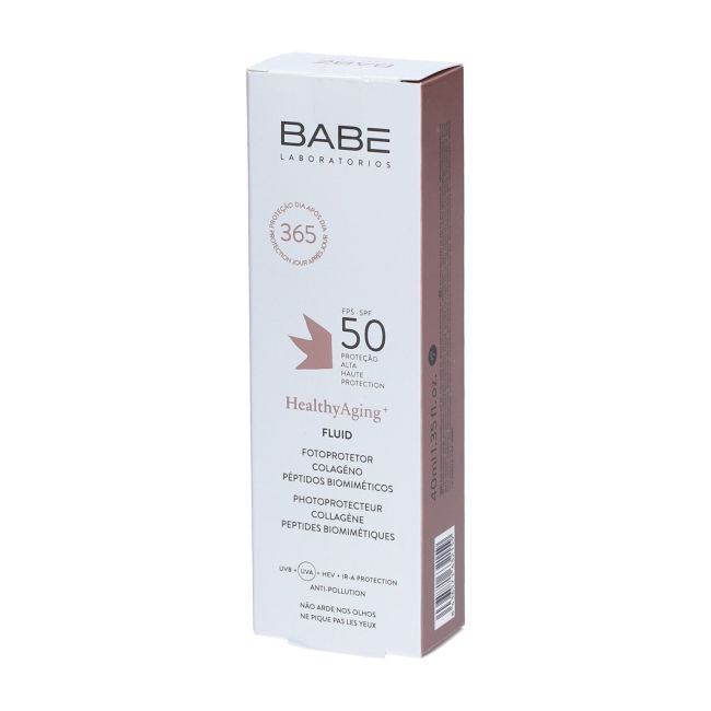 BABE HEALTHY AGING+ SPF50 apsauginė veido emulsija nuo saulės, 40 ml