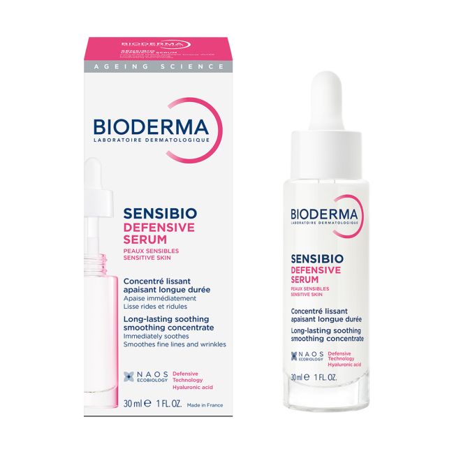 BIODERMA SENSIBIO DEFENSIVE veido ir kaklo serumas, 30 ml