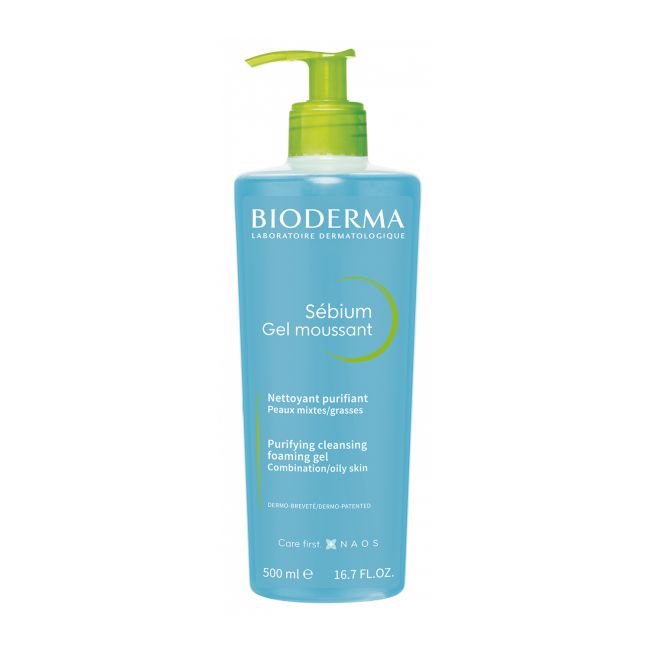 BIODERMA SEBIUM valomoji putojanti želė - prausiklis, 500 ml