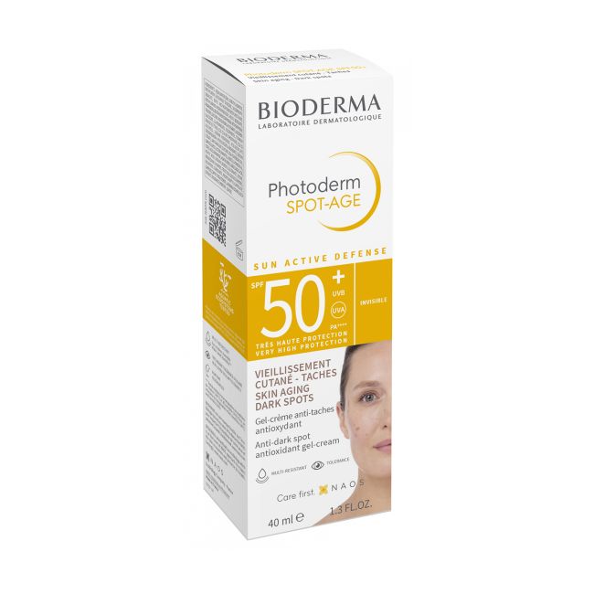BIODERMA PHOTODERM SPOT-AGE SPF50+ apsauginis veido kremas nuo saulės, 40 ml