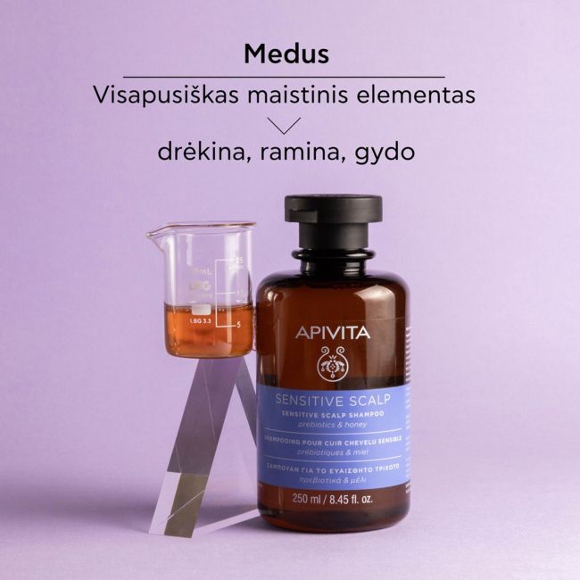 APIVITA SENSITIVE SCALP šampūnas probleminei galvos odai prižiūrėti, 250 ml