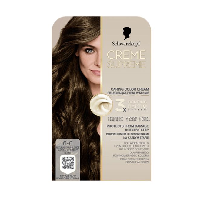 SCHWARZKOPF CREME SUPREME BONDING plaukų dažai, 162 ml + 20 g