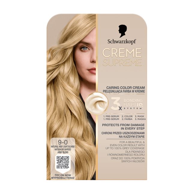 SCHWARZKOPF CREME SUPREME BONDING plaukų dažai, 162 ml + 20 g