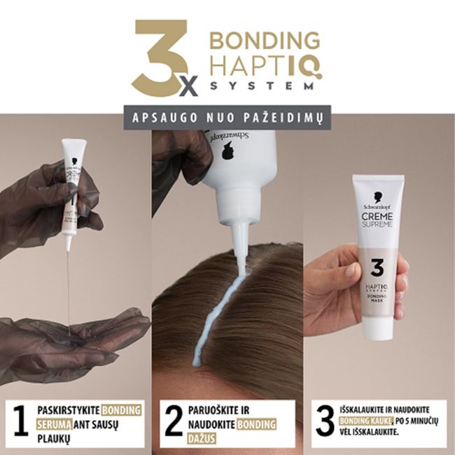 SCHWARZKOPF CREME SUPREME BONDING plaukų dažai, 162 ml + 20 g