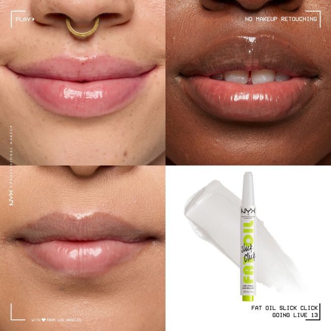 NYX PROFESSIONAL MAKEUP SLICK CLICK SHINY lūpų balzamas, 2 g