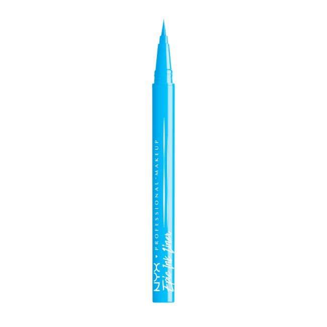 NYX PROFESSIONAL MAKEUP EPIC INK GLITZ vandeniui atsparus akių kontūro skystis su plunksnele, 1 ml