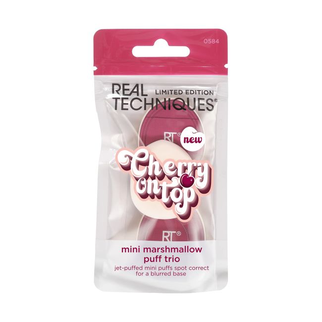 REAL TECHNIQUES CHERRY ON TOP MINI MARSHMALLOW kempinėlės (3 vnt.)