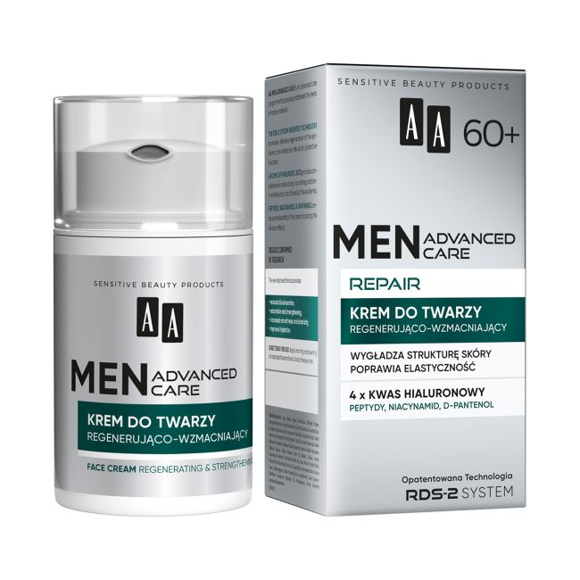 AA MEN ADVANCED CARE REPAIR 60+ vyrų veido kremas, 50 ml