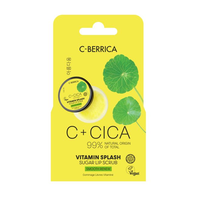 C-BERRICA C + CICA VITAMIN SPLASH SUGAR lūpų šveitiklis, 10 ml