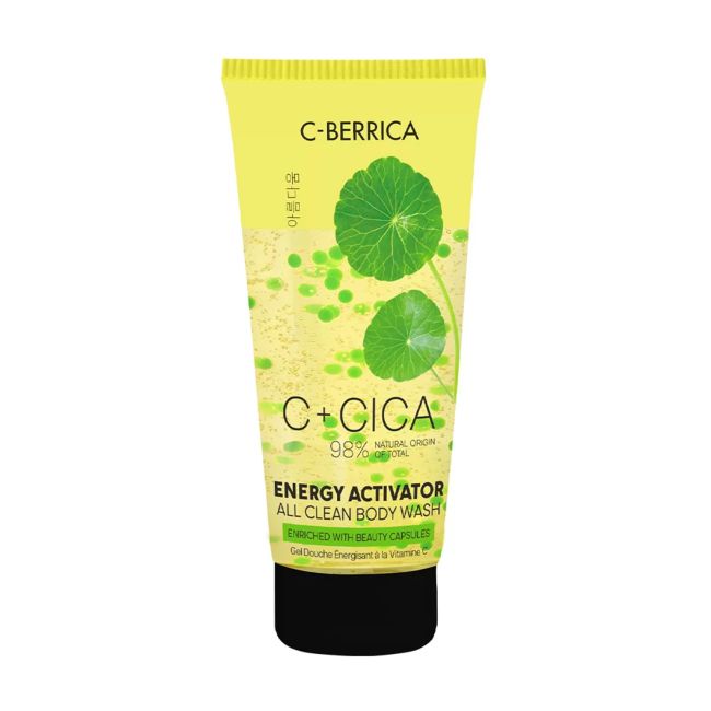 C-BERRICA C + CICA ENERGY ACTIVATOR ALL CLEAN kūno prausiklis, 200 ml