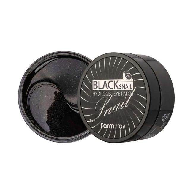 FARMSTAY BLACK SNAIL HYDROGEL paakių padukai, 90 g (60 vnt.)