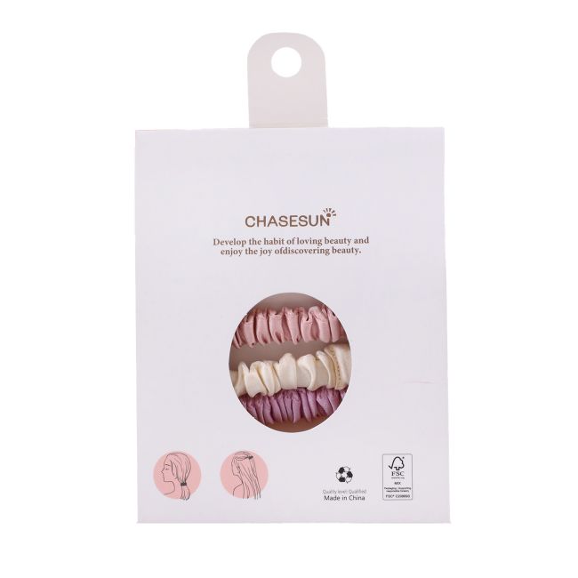 CHASESUN SILK SCRUNCHIE plaukų gumytės (3 vnt.)