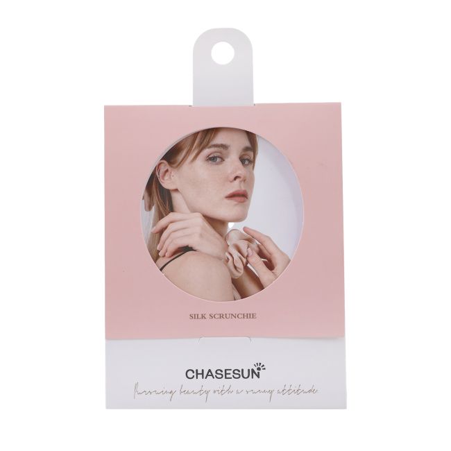 CHASESUN SILK SCRUNCHIE PINK plaukų gumytė