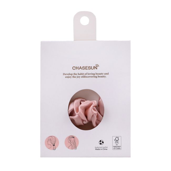 CHASESUN SILK SCRUNCHIE PINK plaukų gumytė