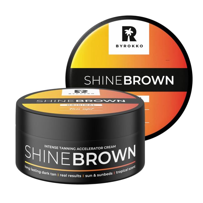 BYROKKO SHINE BROWN ORIGINAL įdegį skatinantis kremas, 200 ml