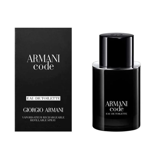 GIORGIO ARMANI CODE pakartotinai pripildomas tualetinis vyrų vanduo, 50 ml