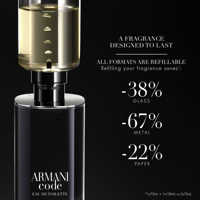 GIORGIO ARMANI CODE pakartotinai pripildomas tualetinis vyrų vanduo, 50 ml