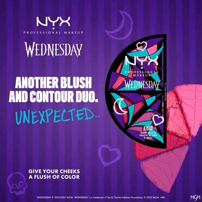 NYX PROFESSIONAL MAKEUP WEDNESDAY STAINED GLASS skaistalų paletė, 2,88 g