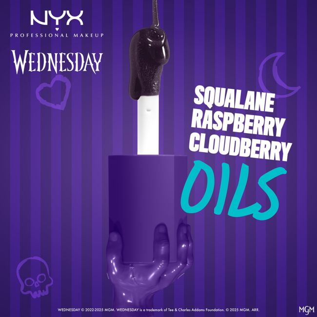 NYX PROFESSIONAL MAKEUP NIGHT SHADE WEDNESDAY lūpų aliejus, 4,8 ml