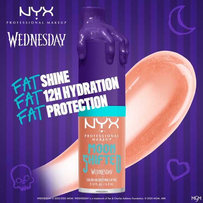 NYX PROFESSIONAL MAKEUP MOON SHIFTED WEDNESDAY lūpų aliejus, 4,8 ml