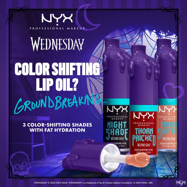 NYX PROFESSIONAL MAKEUP MOON SHIFTED WEDNESDAY lūpų aliejus, 4,8 ml
