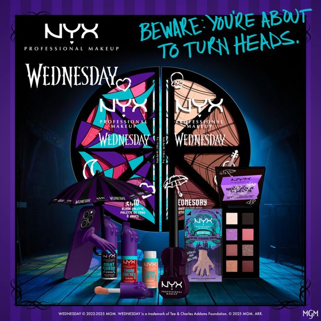 NYX PROFESSIONAL MAKEUP WEDNESDAY mobiliojo telefono saulės skėstis su laikikliu