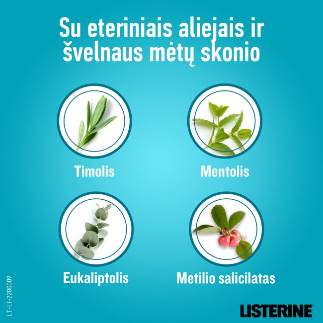 LISTERINE COOL MINT MILD TASTE burnos skalavimo skystis, 80 ml