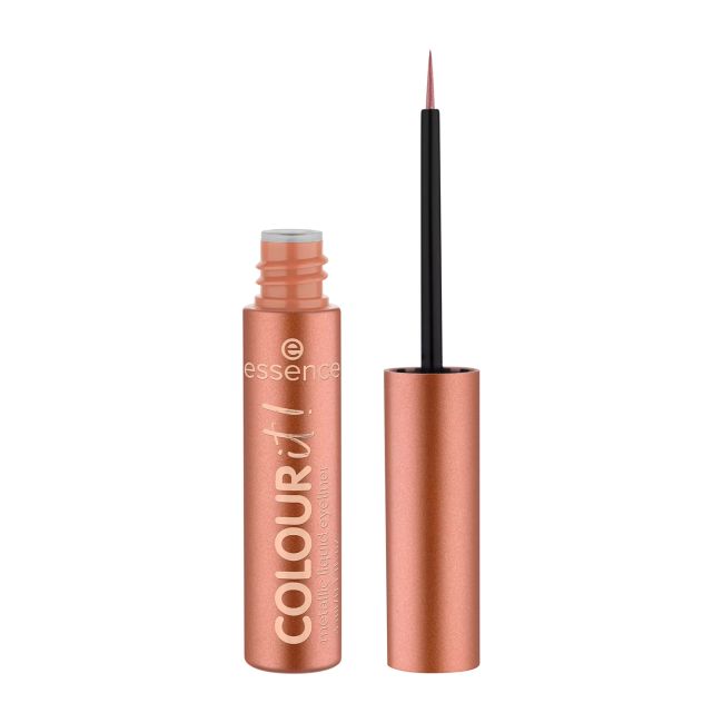 ESSENCE COLOUR IT! METALLIC akių kontūro skystis su plunksnele, 3 ml
