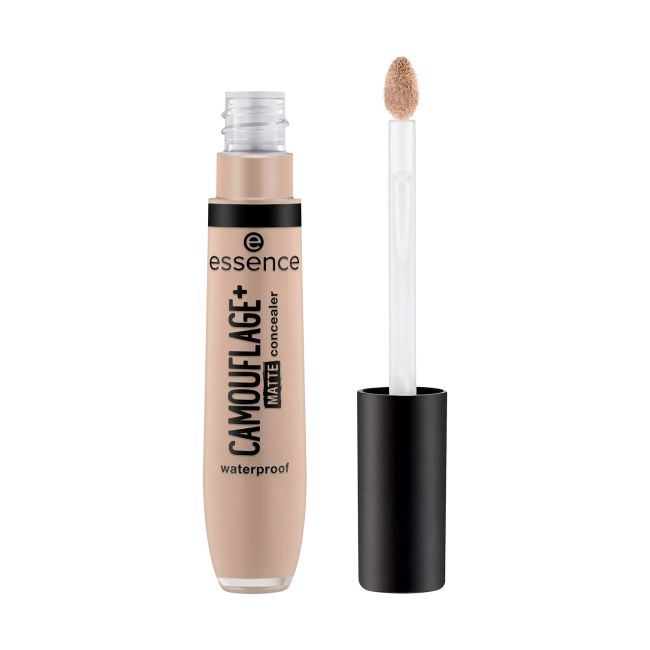 ESSENCE CAMOUFLAGE + MATTE vandeniui atspari maskuojamoji priemonė, 8 ml