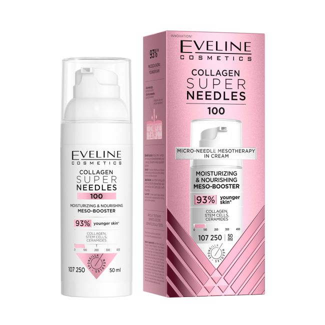 EVELINE COLLAGEN SUPER NEEDLES MOISTURIZING & NOURISHING veido kremas, 50 ml