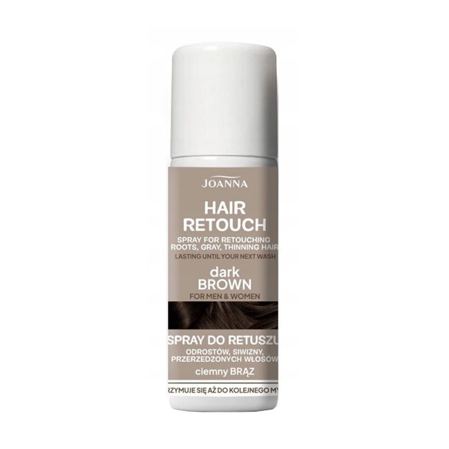 JOANNA HAIR RETOUCH MEDIUM BROWN ataugusių plaukų šaknų purškiklis, 75 ml