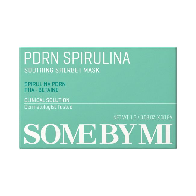 SOME BY MI PDRN SPIRULINA SOOTHING SHERBET veido kaukės (1 g x 10 vnt.)