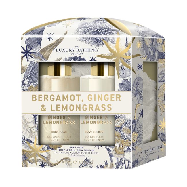 LUXURY BATHING BERGAMOT, GINGER & LEMONGRASS dovanų rinkinys