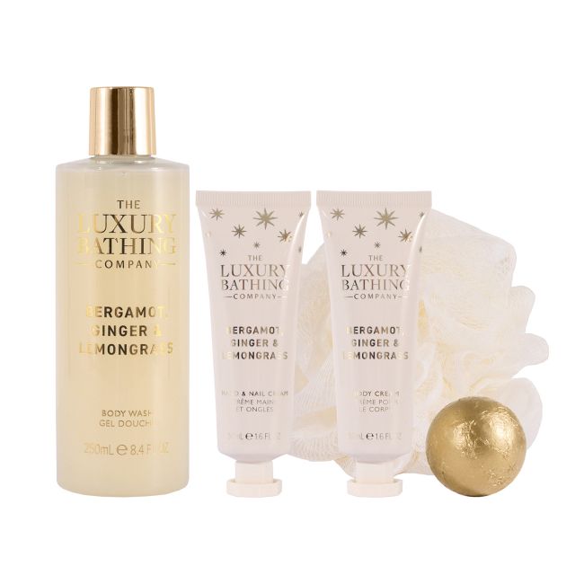 LUXURY BATHING BERGAMOT, GINGER & LEMONGRASS dovanų rinkinys