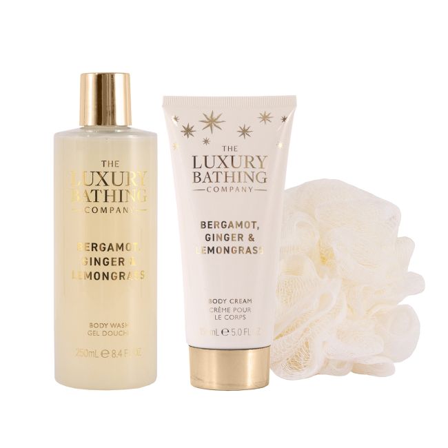 LUXURY BATHING BERGAMOT, GINGER & LEMONGRASS dovanų rinkinys