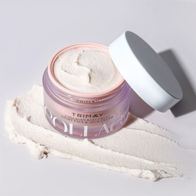 TRIMAY COLLAGEN BAKUCHIOL naktinis veido ir kaklo kremas, 50 ml