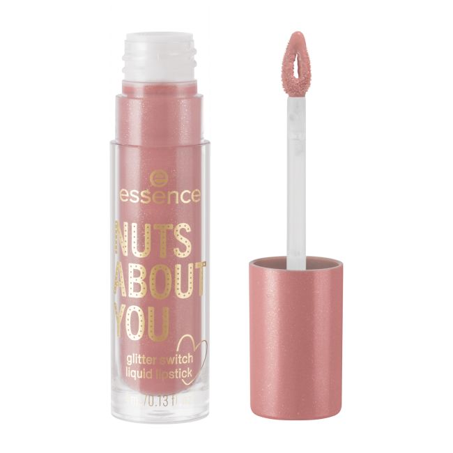 ESSENCE NUTS ABOUT YOU GLITTER SWITCH skystieji lūpų dažai, 4 ml