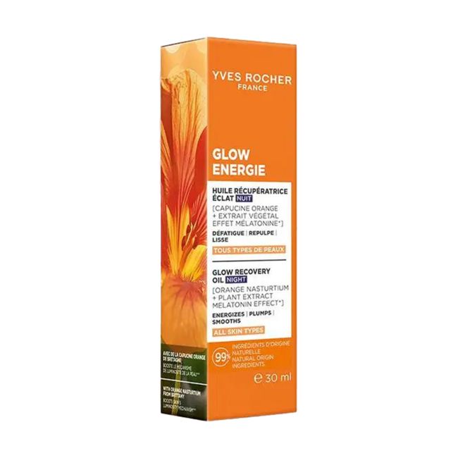 YVES ROCHER GLOW ENERGIE RECOVERY naktinis veido aliejus, 30 ml