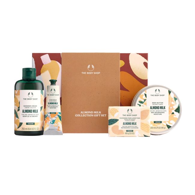 THE BODY SHOP ALMOND MILK COLECTION dovanų rinkinys
