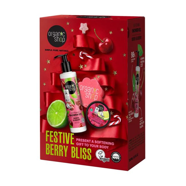 ORGANIC SHOP FESTIVE BERRY BLISS kūno priežiūros priemonių rinkinys