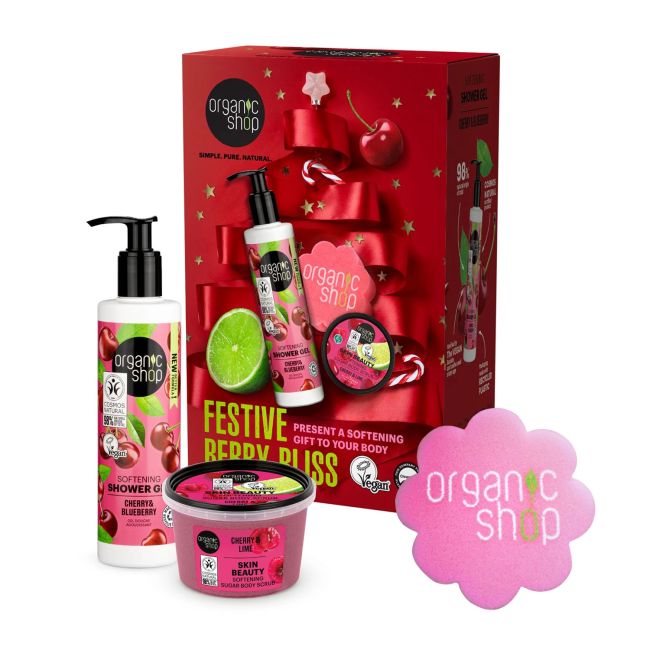 ORGANIC SHOP FESTIVE BERRY BLISS kūno priežiūros priemonių rinkinys