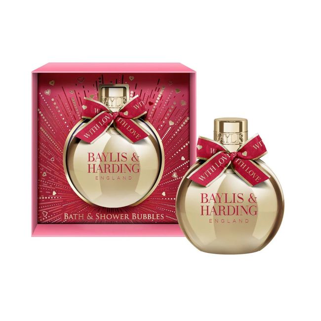 BAYLIS & HARDING MIDNIGHT CHERRY vonios ir dušo putos (250 ml) + plaukų gumytė