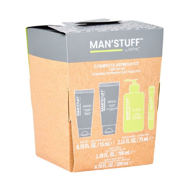 MAN'STUFF BY TECHNIC COMPLETE REFRESH vyrų  kosmetikos rinkinys