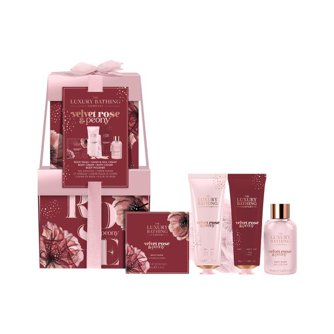 LUXURY BATHING VELVET ROSE & PEONY dovanų rinkinys